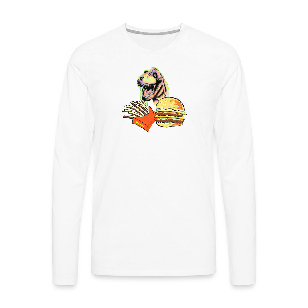 SNACK ATTACK Unisex Long Sleeve T-Shirt - white