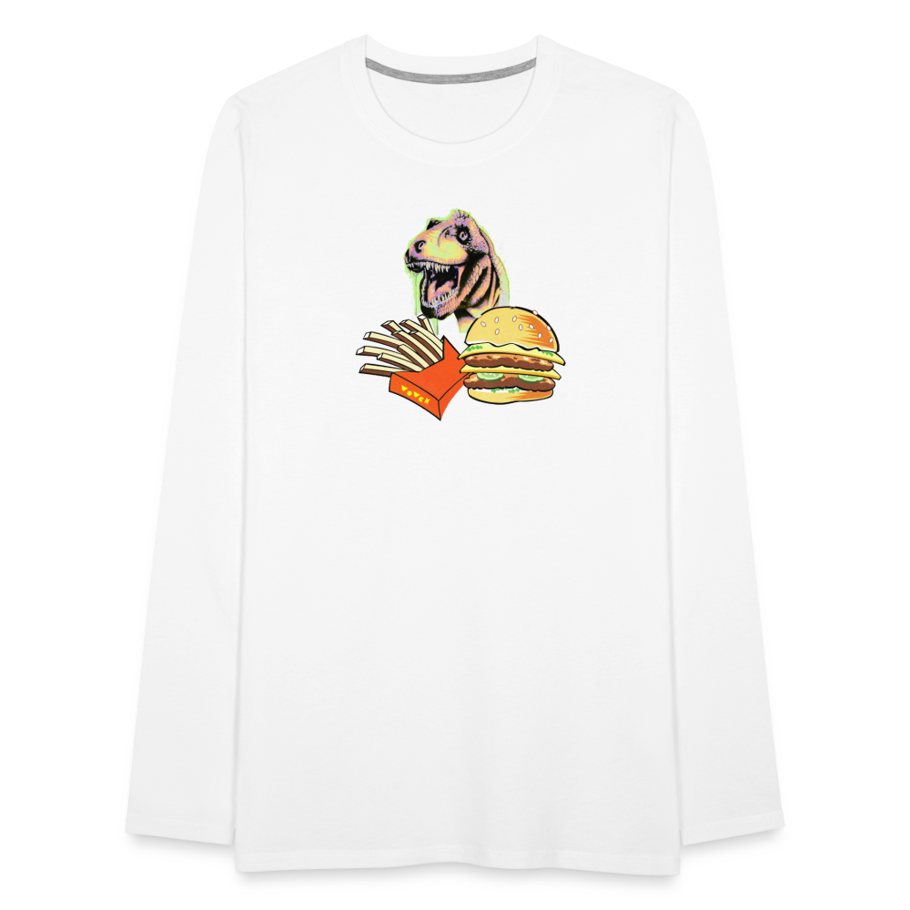 SNACK ATTACK Unisex Long Sleeve T-Shirt - white