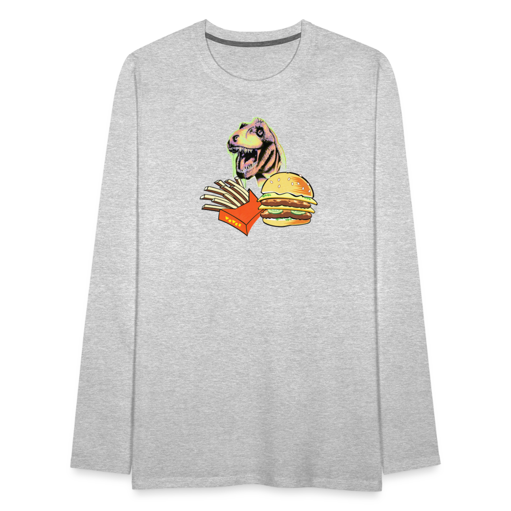 SNACK ATTACK Unisex Long Sleeve T-Shirt - heather gray