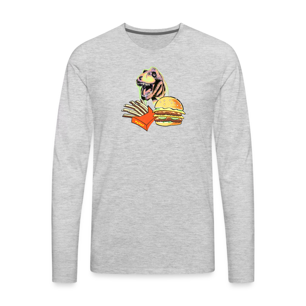 SNACK ATTACK Unisex Long Sleeve T-Shirt - heather gray