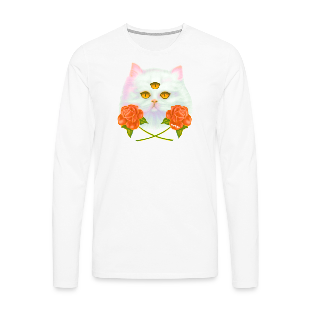 Unisex THIRD EYE WHY? Long Sleeve T-Shirt - white