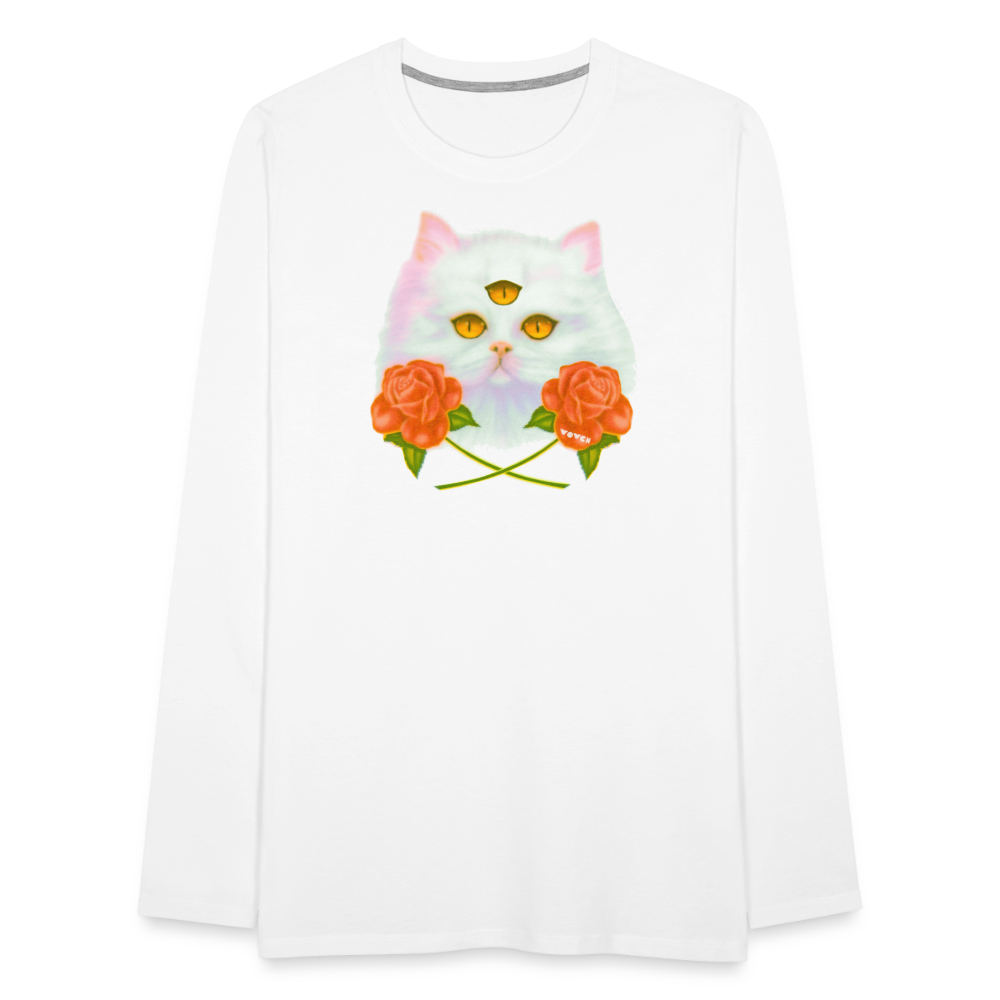 Unisex THIRD EYE WHY? Long Sleeve T-Shirt - white