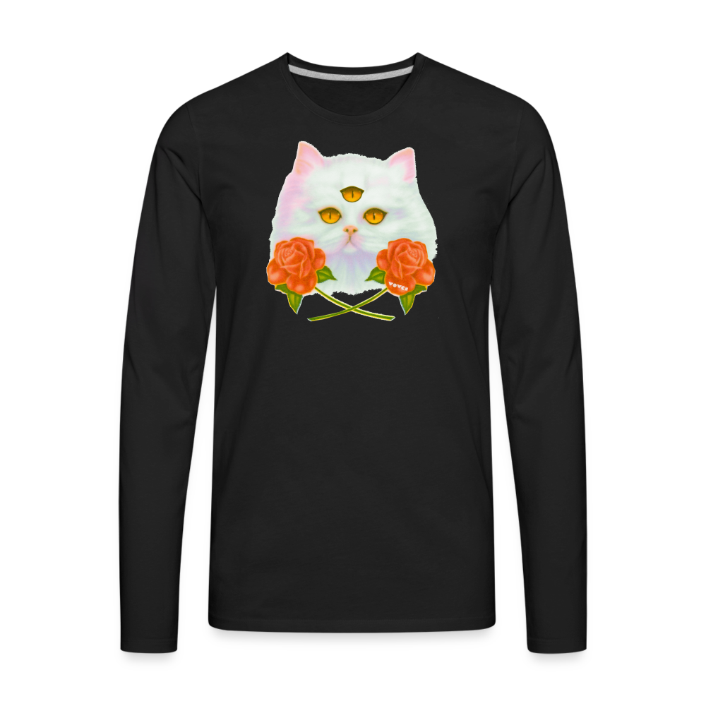 Unisex THIRD EYE WHY? Long Sleeve T-Shirt - black