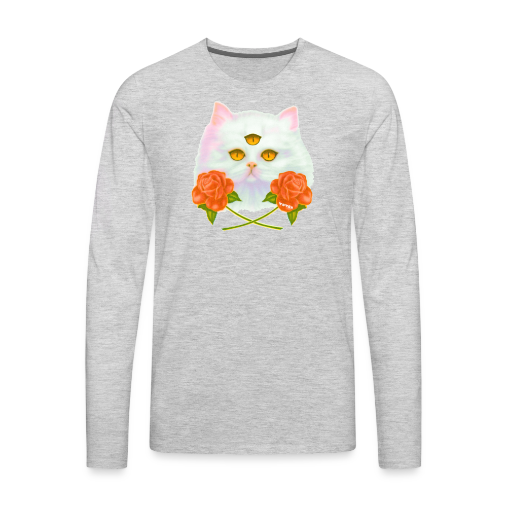 Unisex THIRD EYE WHY? Long Sleeve T-Shirt - heather gray