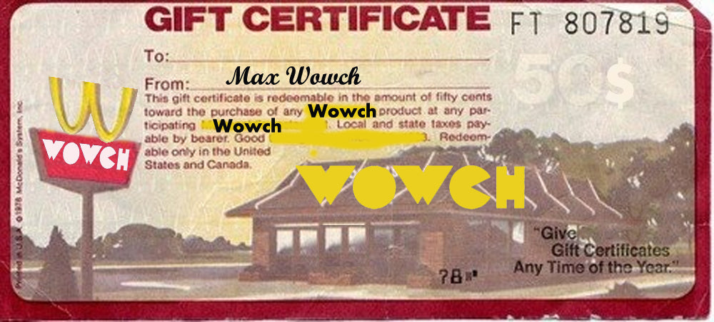 WOWCH GIFT CARD