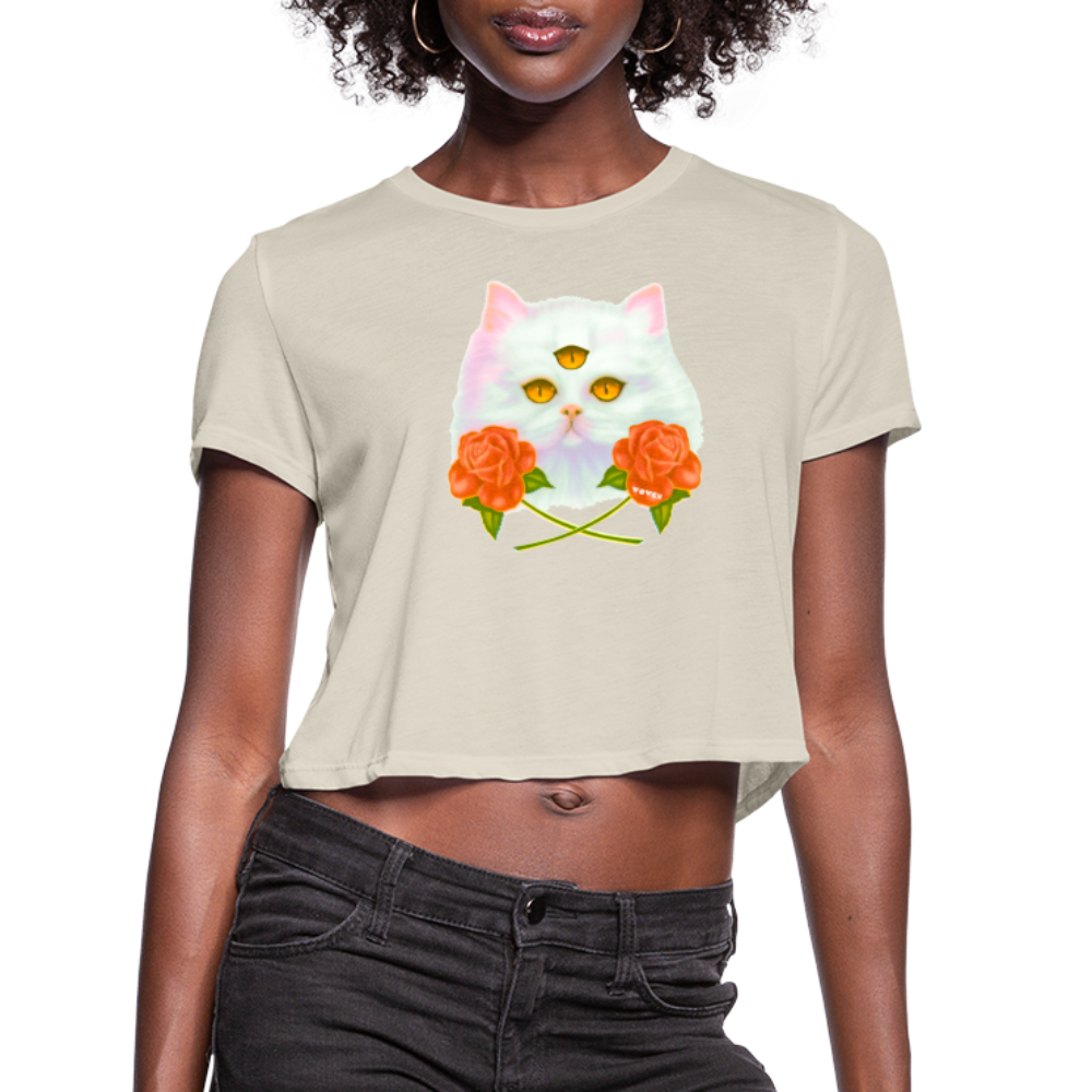 3RD EYE WHY Cropped T-Shirt - dust