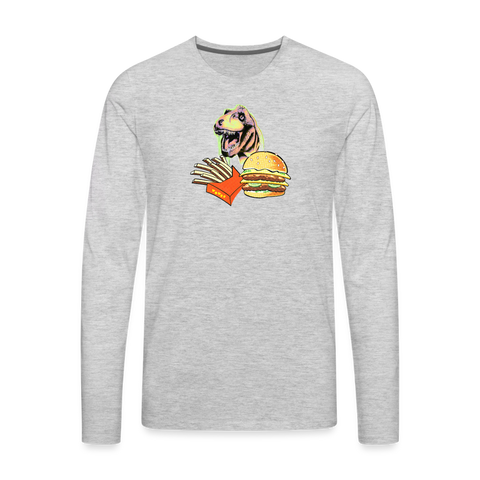 SNACK ATTACK Unisex Long Sleeve T-Shirt - heather gray