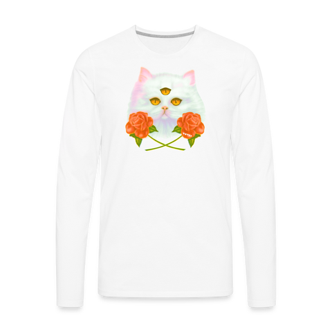 Unisex THIRD EYE WHY? Long Sleeve T-Shirt - white